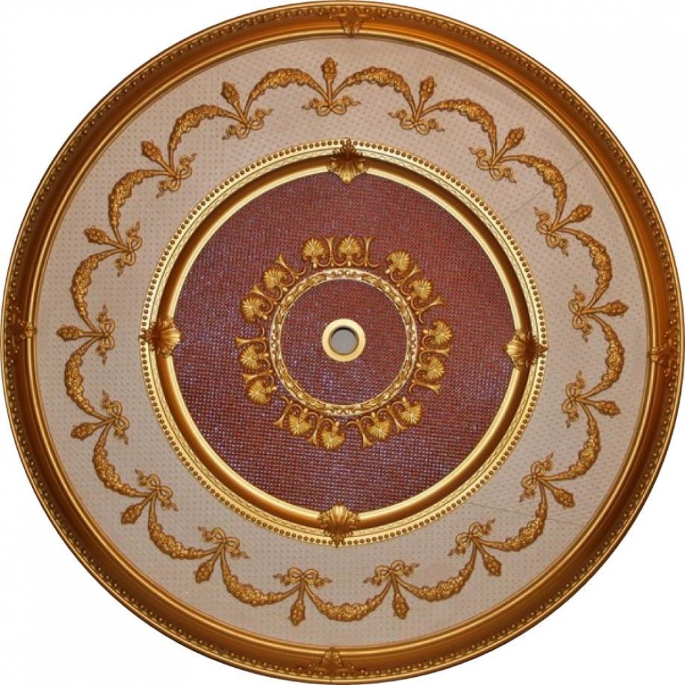 110 Cm Yuvarlak Osmanli Saray Tavan S-028 Avize Gobegi Altin Varak Kaplamali 3D